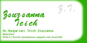 zsuzsanna teich business card